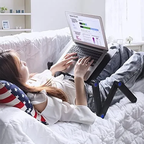 Escritorio plegable portátil ajustable 360 ​​para computadora portátil y soporte de lectura ergonómico
