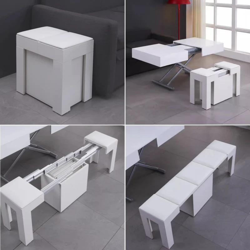 Taburete moderno de almacenamiento extensible