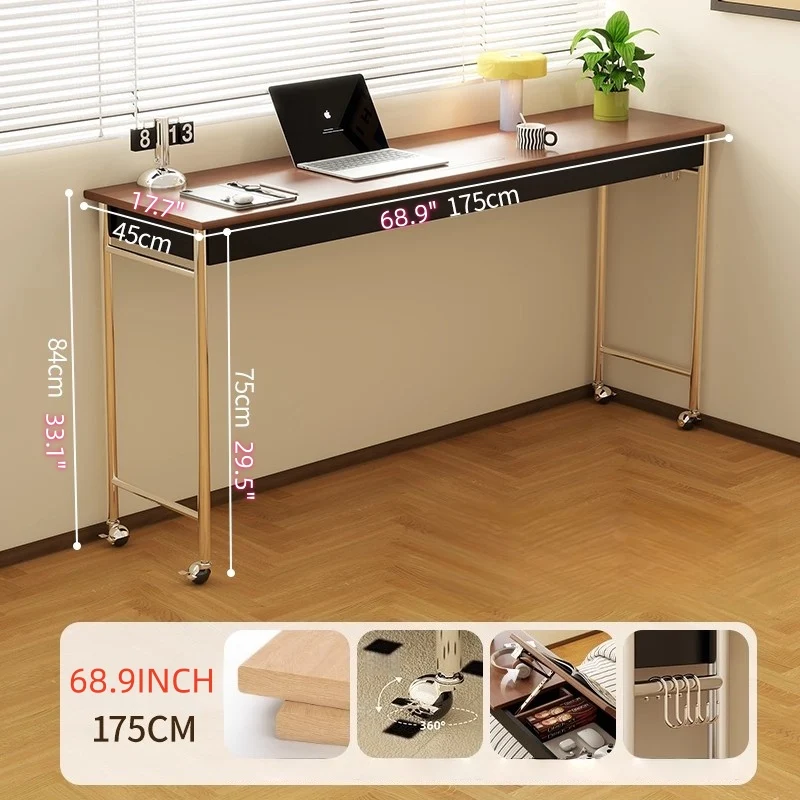 Mesa auxiliar para la cama con tablero inclinable y ruedas universales