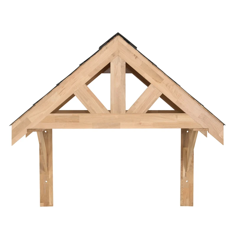 Kit de Marquesina de Entrada de Roble Macizo – 125 cm