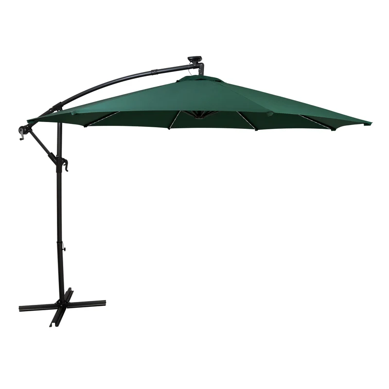 Parasol Excéntrico LED de 3 m – Verde