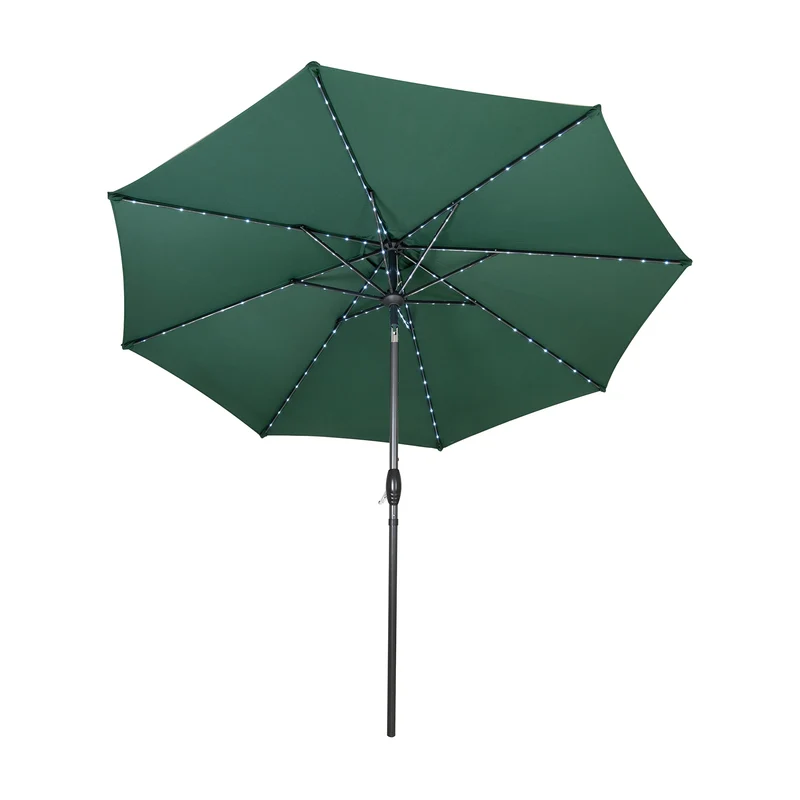 Parasol LED inclinable de 2,7 m – Verde