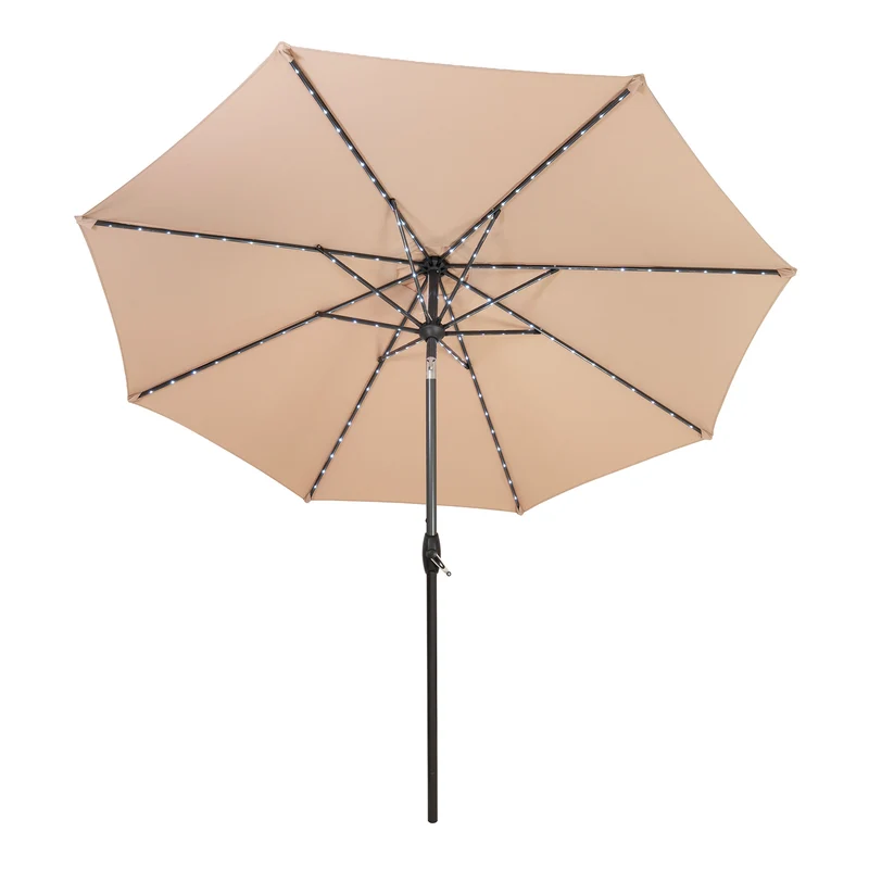 Parasol LED inclinable de 2,7 m – Beige