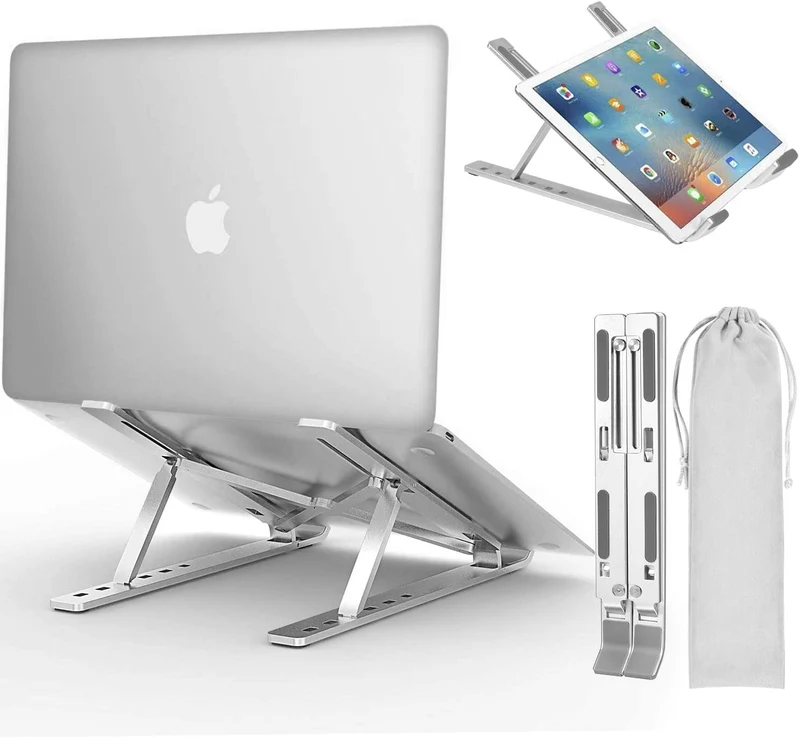 Soporte ajustable de aluminio para computadora portátil