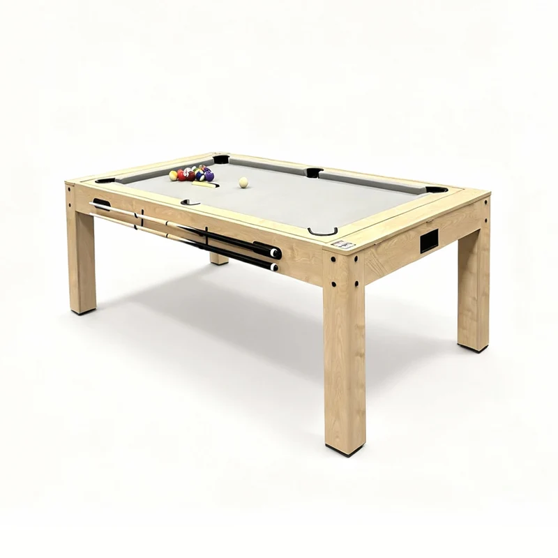 Mesa de Juegos 7 en 1 (Roble) con Set de Dardos y Luz LED