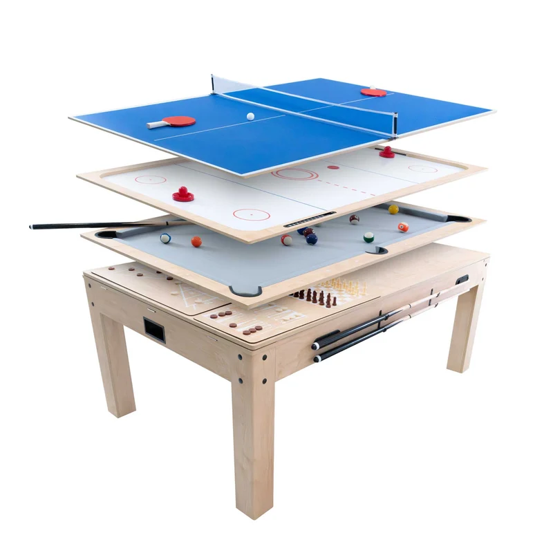 Mesa de Juegos 7 en 1 – Roble