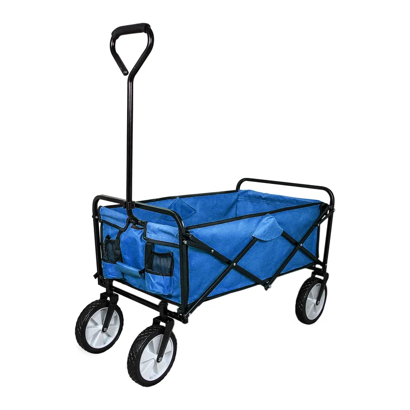 Carrito Plegable Todoterreno para Playa y Festivales Azul