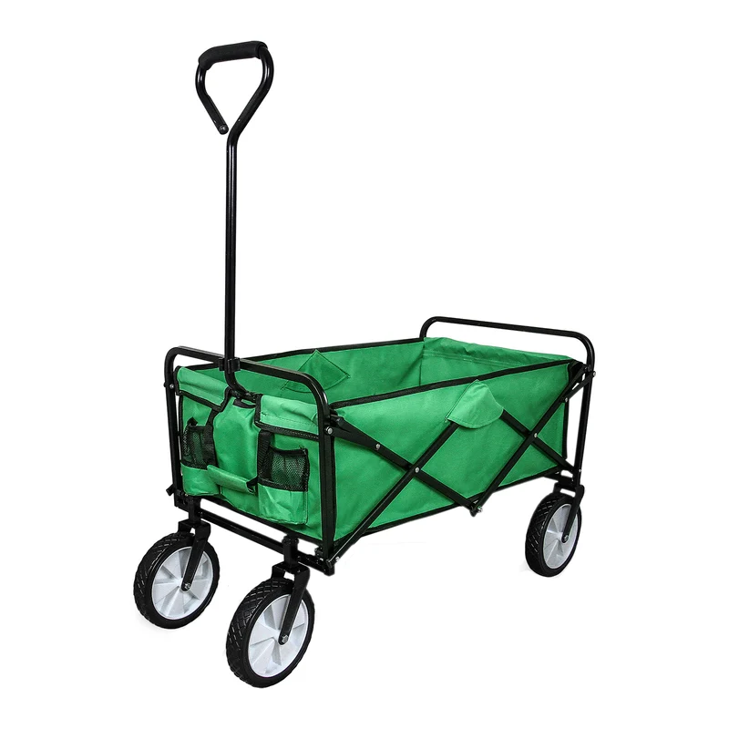 Carrito Plegable Todoterreno para Playa y Festivales Verde