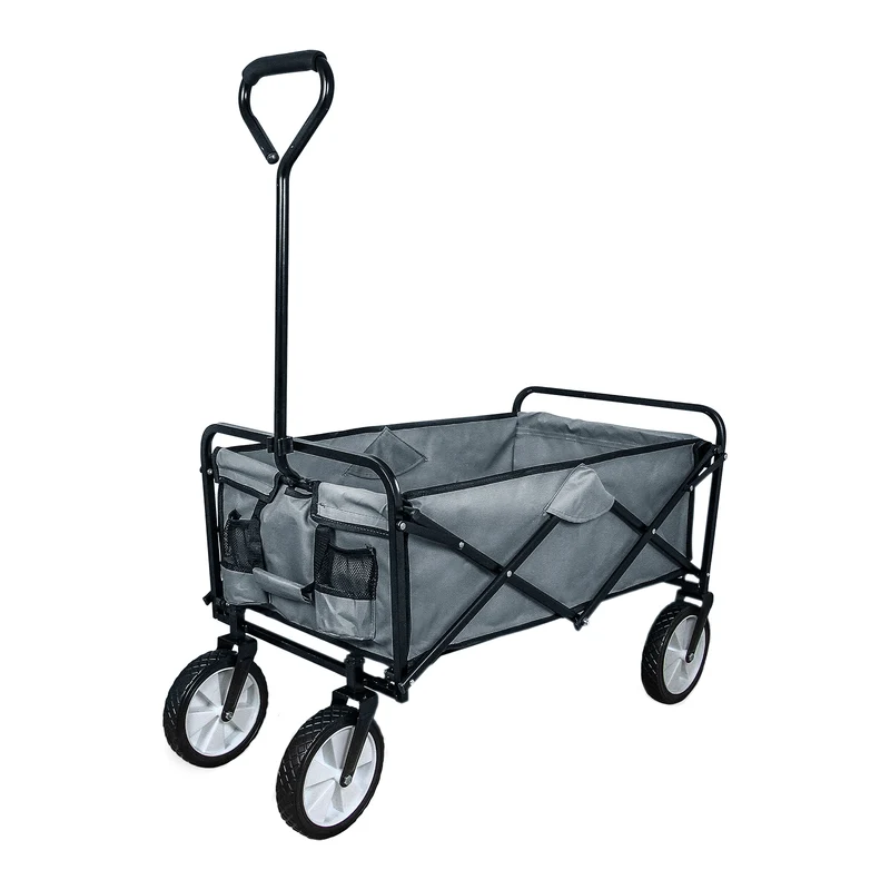 Carrito Plegable Todoterreno para Playa y Festivales Gris