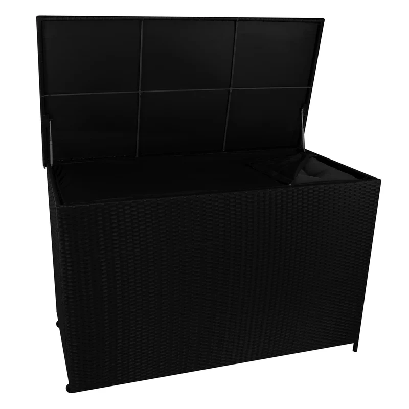 Baúl de Almacenaje de Ratán 996L – Negro