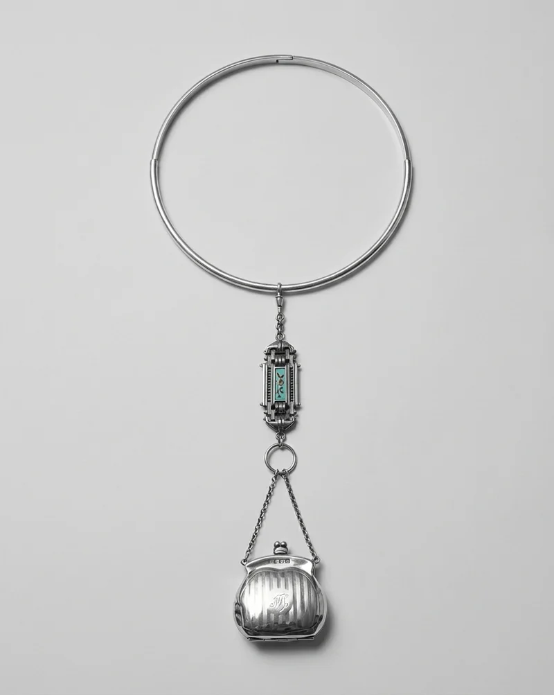 Silver Bag Necklace
