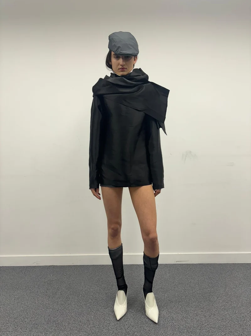 Sculptural Draped Tunic