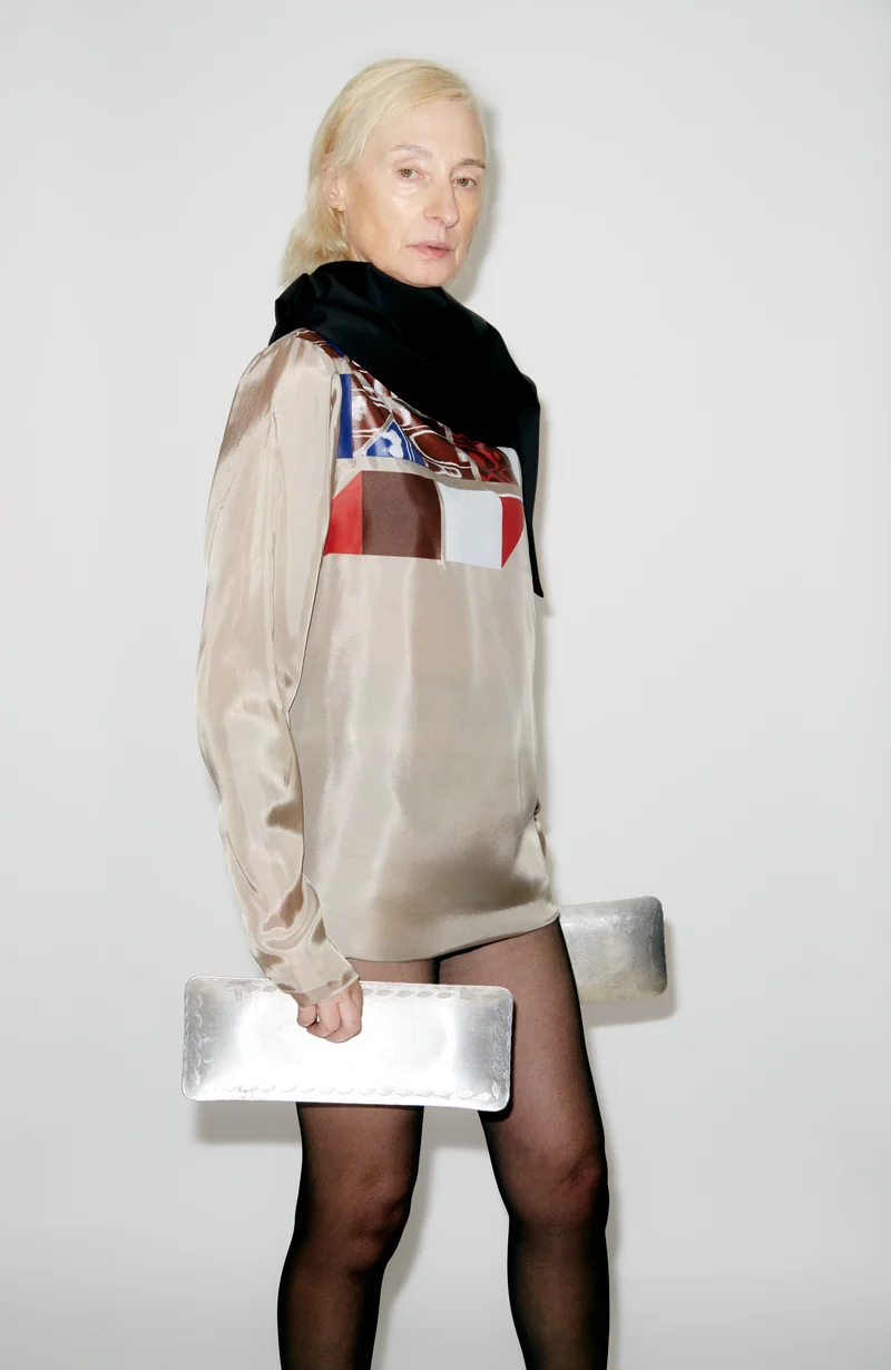Silk Hand Print Top
