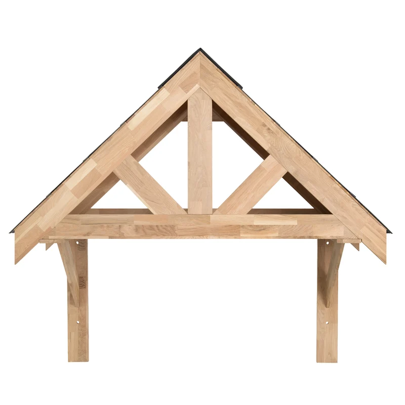 Kit de Marquesina de Entrada de Roble Macizo – 140 cm