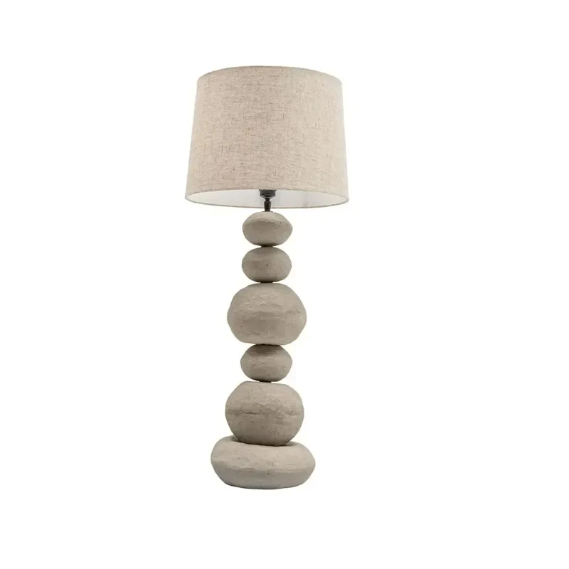Tahlia Table Lamp Pebble Stack | Sand