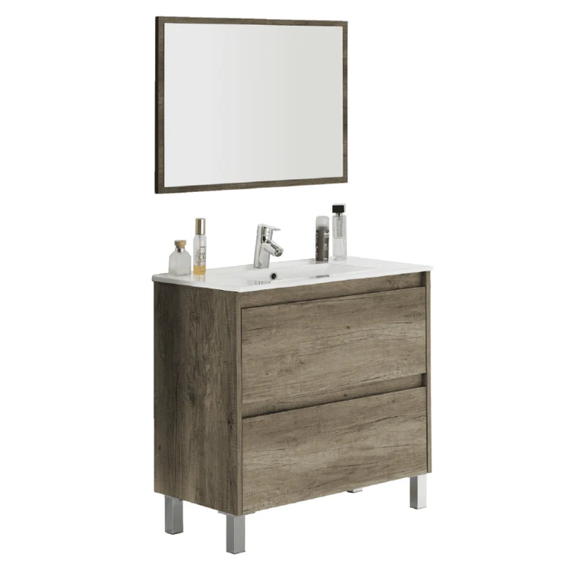 Mueble Lavabo con Espejo Dakota 80cm