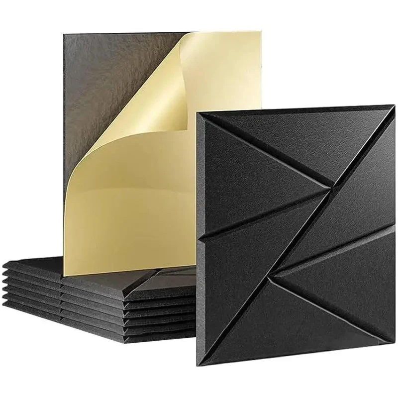 Straight Up Solid Acoustic Wall Panels Set Of 8 High Density Soundproof Foam Tiles With Hassle Free Peel And Stick Install For Cozy Home Office Or Gaming Spot To Banish Every Last Echo