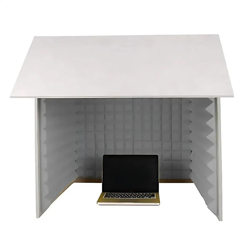 Heavy Duty Foldable Desktop Microphone Booth With 12mm High Density Honeycomb Acoustic Foam Soundproof Vocal Shield For Podcast Recording And Voiceovers That Squash Echo And Nail Your Vocals Every Time