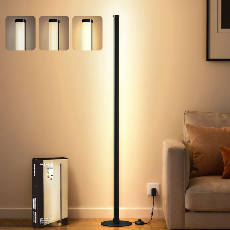 Lámpara de pie LED regulable con luz cálida