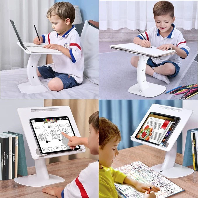 Soporte ergonómico ajustable para computadora portátil y libro