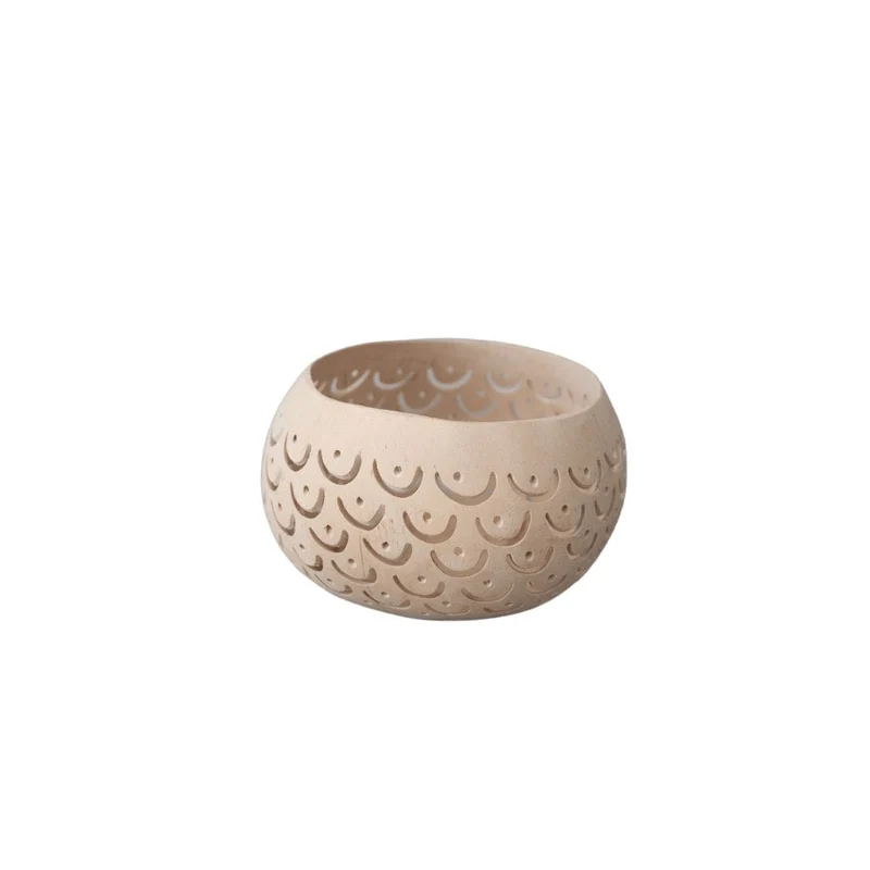 Coconut Tealight Holder | Natural 12x10cm