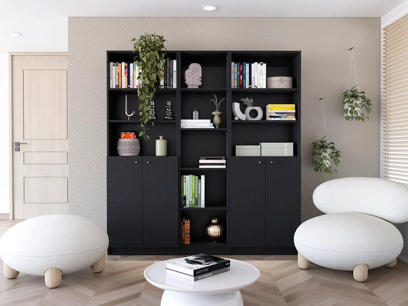 Set de Bibliotecas con Diseño Funcional y Estética Moderna