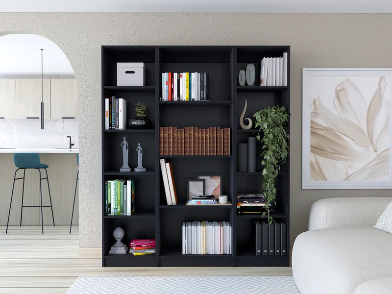 Combo de Bibliotecas con Diseño Minimalista y Versátil