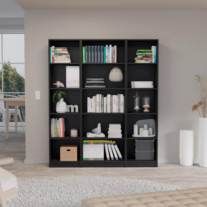 Set de Bibliotecas Modernas con Estética Sofisticada