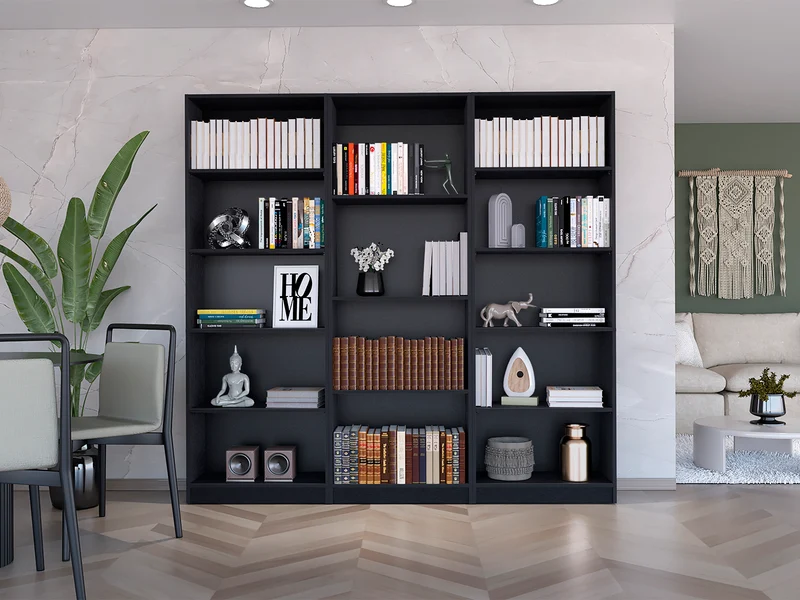 Set de Bibliotecas Modernas con Estilo Elegante y Diseño