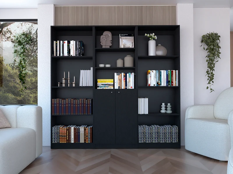 Combo de Bibliotecas Modernas con Estilo Minimalista