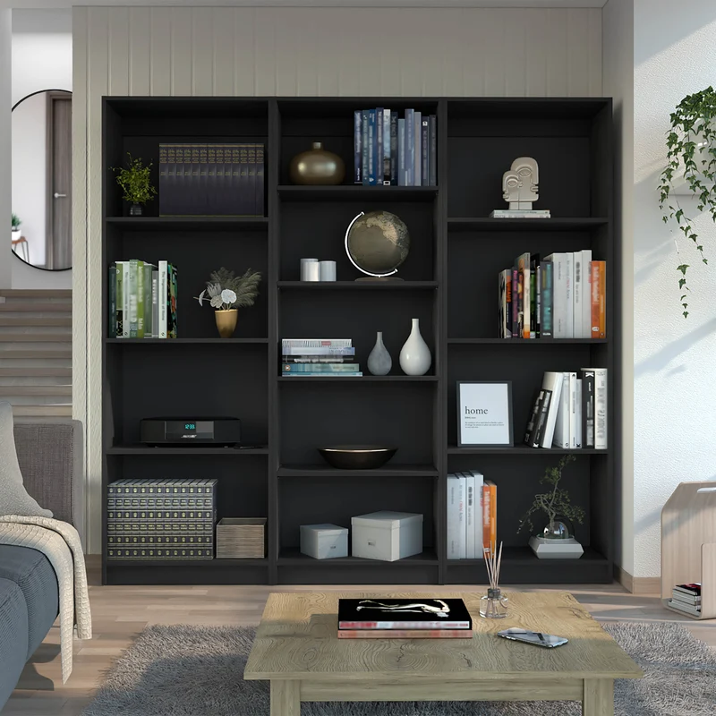 Combo de Bibliotecas con Diseño Modular y Estética Funcional