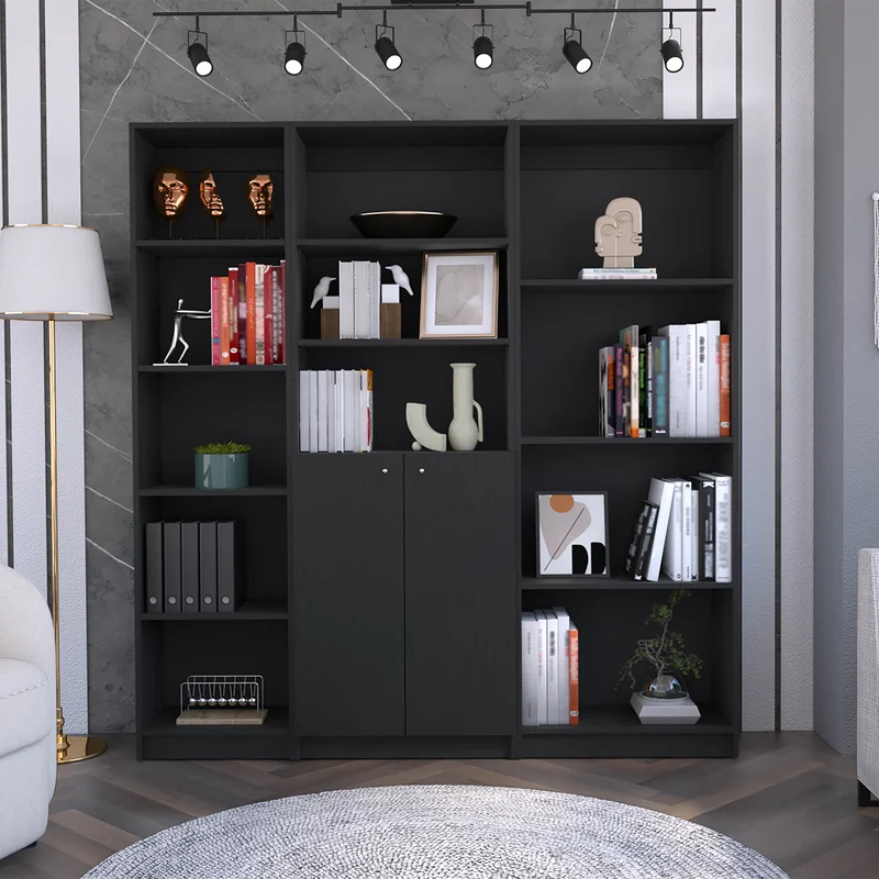 Set de Bibliotecas Modernas con Diseño Práctico y Estilo