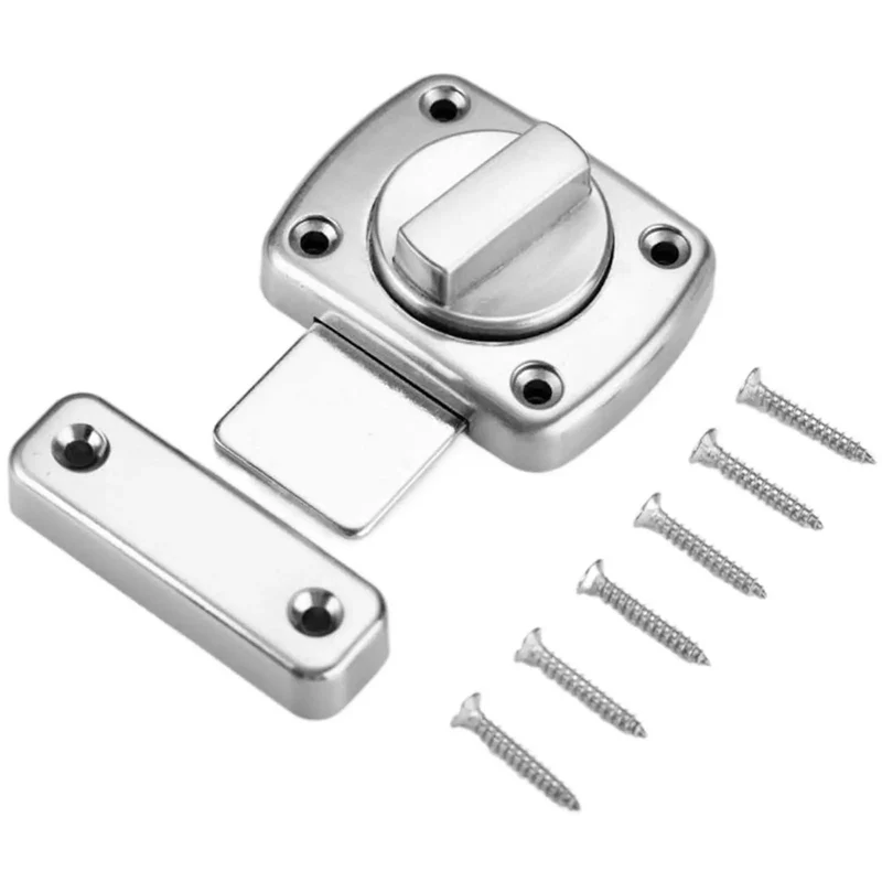 Heavy Duty Cast Metal Toggle Latch Hella Secure Sliding Door Bolt Right Angle Gate Lock Garage Kennel Shed Padlock Alternative Quick Screw Install Window Cabinet Safety Latch