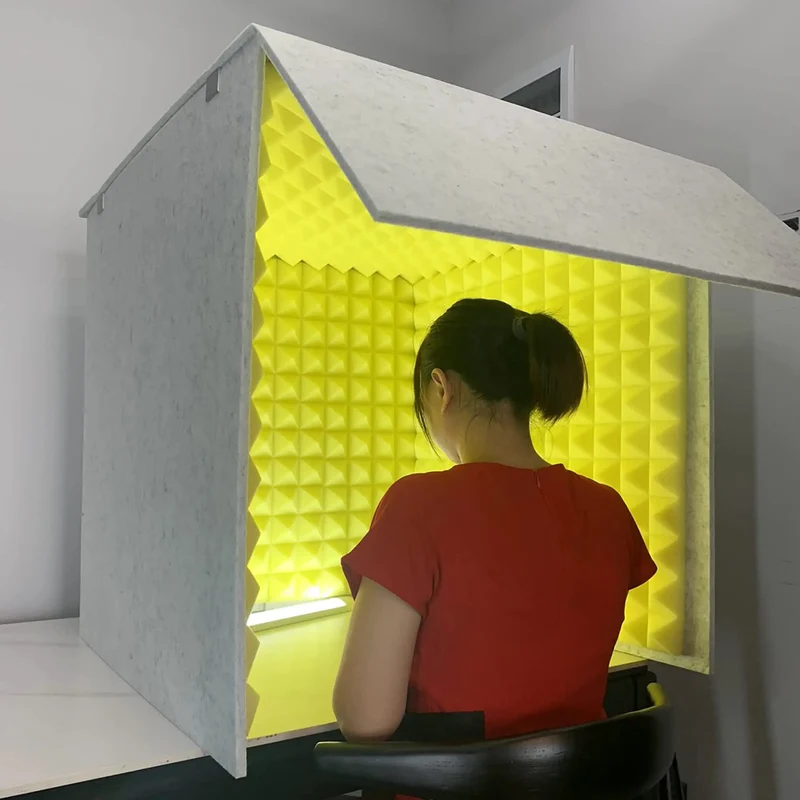 Portable Sound Booth Cube Desktop Mic Isolation Shield Paired With Heavy Duty Foam Panels Straight Up Dampening Coverage Lock In Those Fresh Vocal Takes And Totally Squash Background Noise For Clean Studio Grade Audio Clips During Each Recording Jam