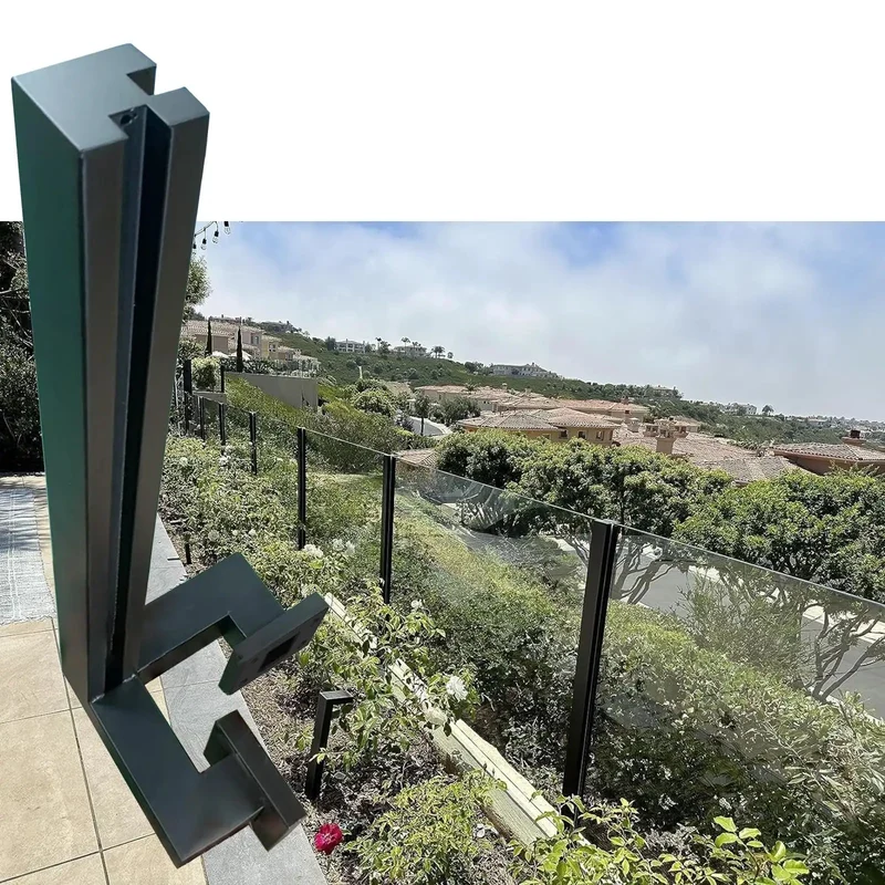 Rock Solid Black Deck Railing System Wall Mounted Balcony Guardrail with Complete Infill Kit Custom Height Black Corner Post 33 Inch for Ultimate Safety and Modern Style Pro Grade Construction