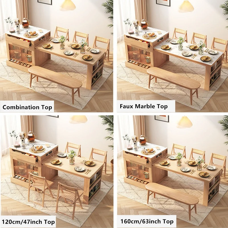Isla De Cocina Con Mesa Extensible