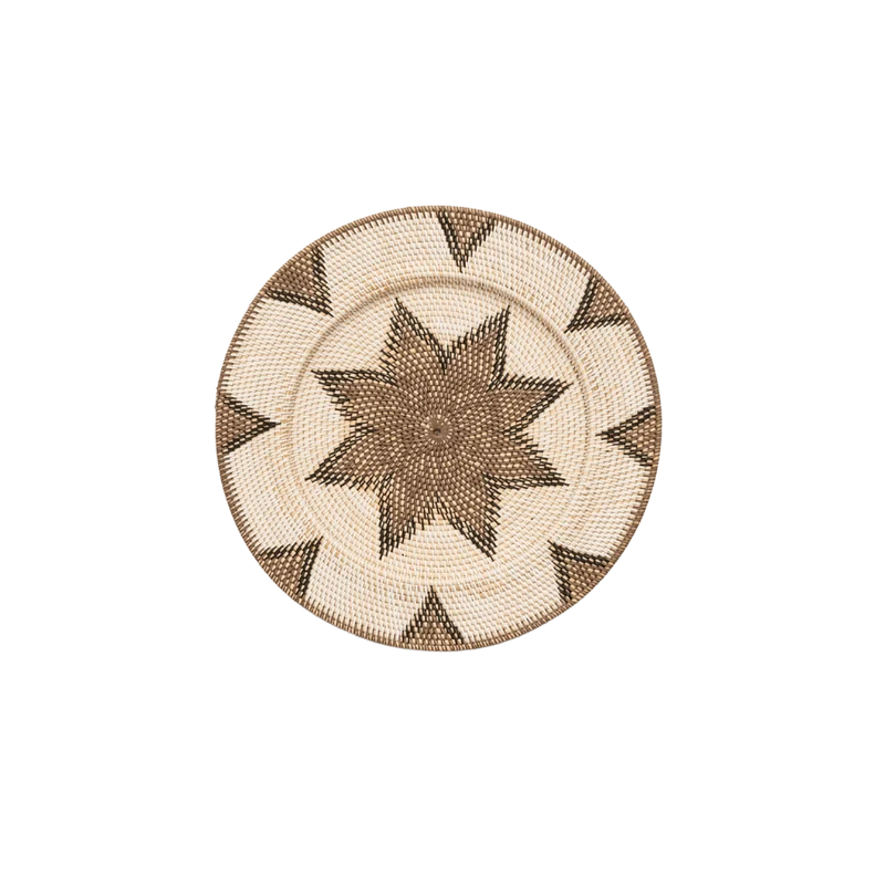 Rattan Deco Basket | Octagram Motif | 60cm