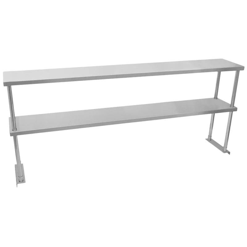 KuKoo Doble Estante Comercial de Acero Inoxidable 180 cm