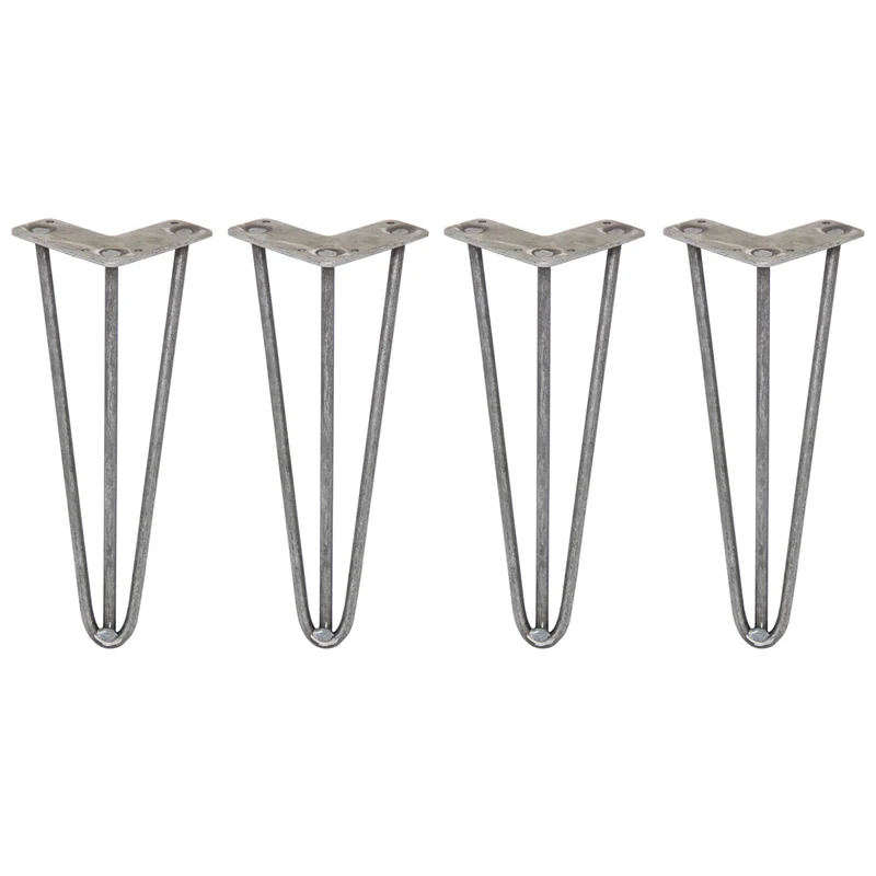 4 Patas de Horquilla SkiSki Legs 30,5cm Acero Natural 3 Dientes 10mm