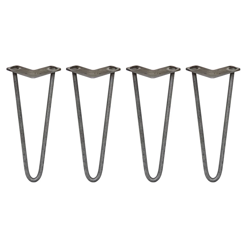 4 Patas de Horquilla SkiSki Legs 30,5cm Acero Natural 2 Dientes 12mm