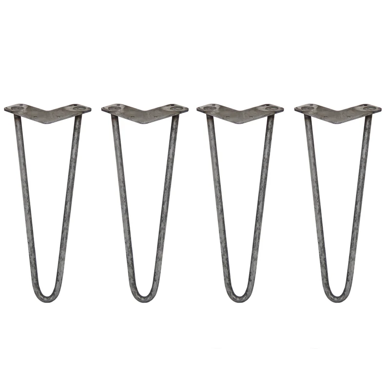 4 Patas de Horquilla SkiSki Legs 35,5cm Acero Natural 2 Dientes 12mm