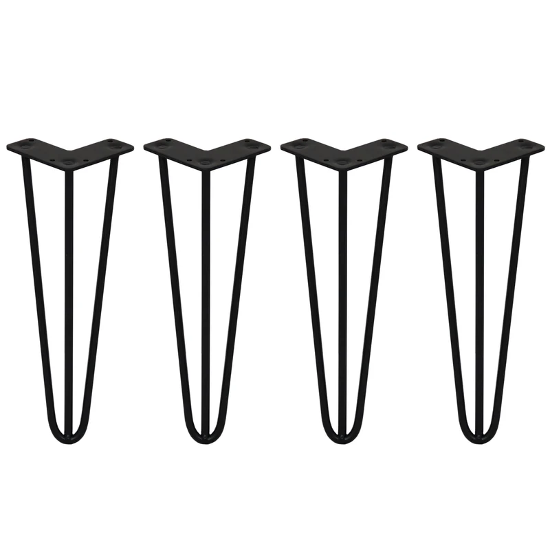 4 Patas de Horquilla SkiSki Legs 35,5cm Acero Negro 3 Dientes 10mm