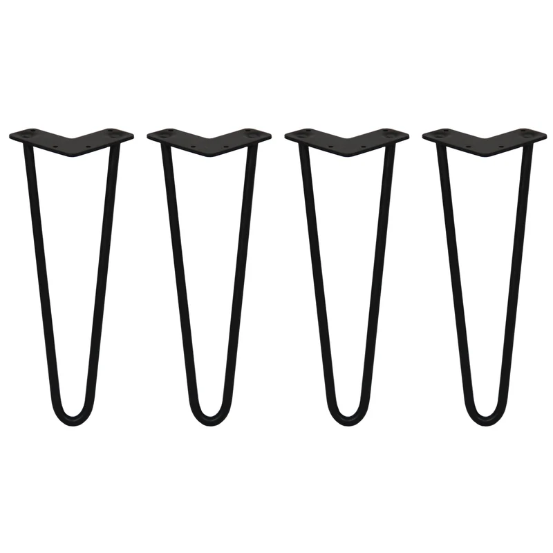 4 Patas de Horquilla SkiSki Legs 35,5cm Acero Negro 2 Dientes 12mm