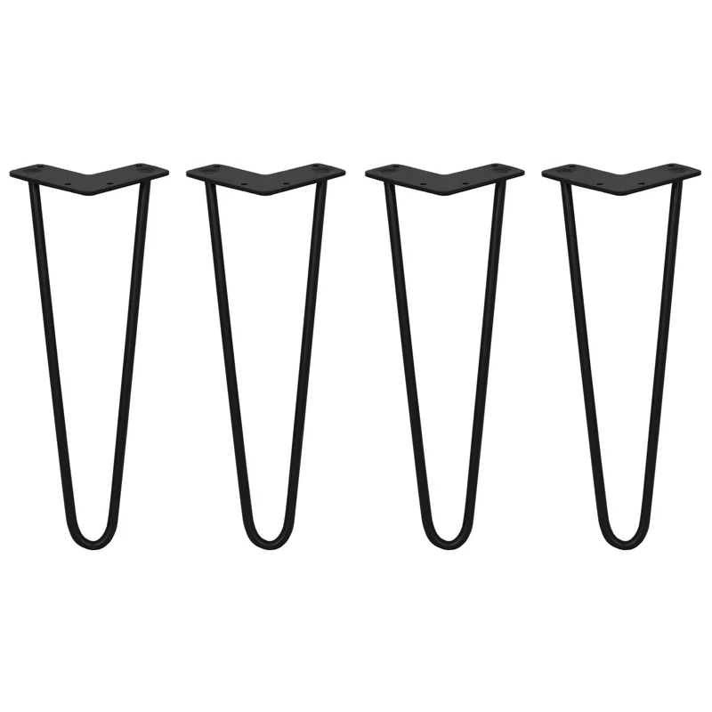 4 Patas de Horquilla SkiSki Legs 35,5cm Acero Negro 2 Dientes 10mm