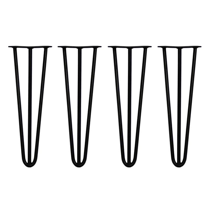 4 Patas de Horquilla SkiSki Legs 40,6cm Acero Negro 3 Dientes 12mm