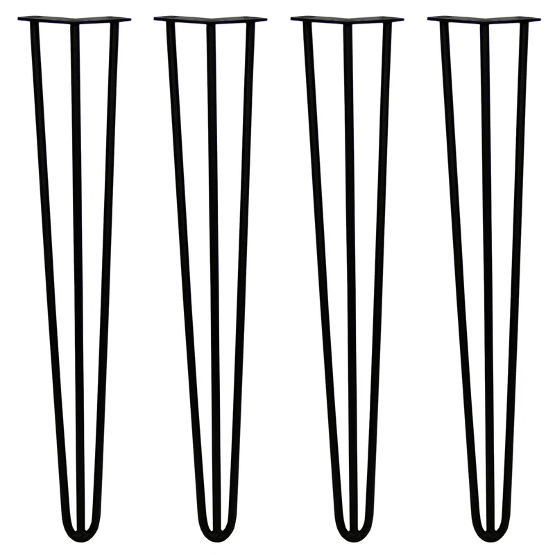 4 Patas de Horquilla SkiSki Legs 71cm Acero Negro 3 Dientes 12mm
