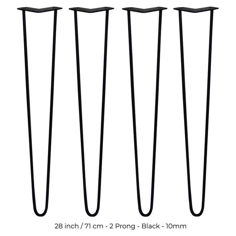 4 Patas de Horquilla SkiSki Legs 71cm Acero Negro 2 Dientes 10mm