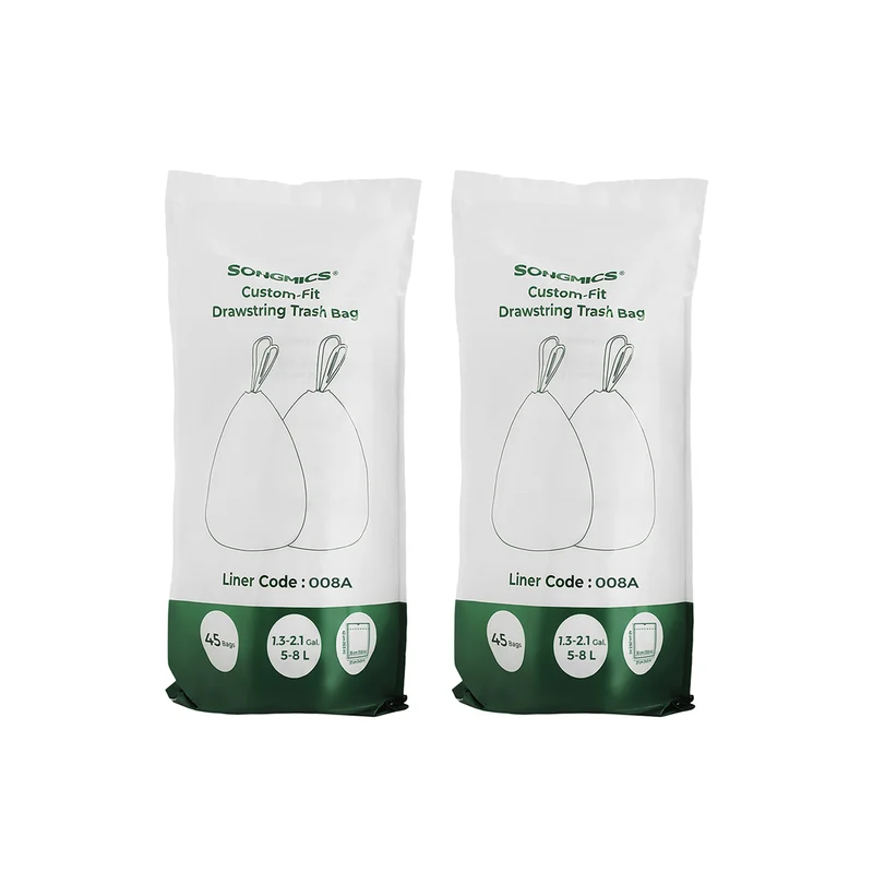 Bolsas de Basura de 3 x 8 L de 90 Piezas Blanco