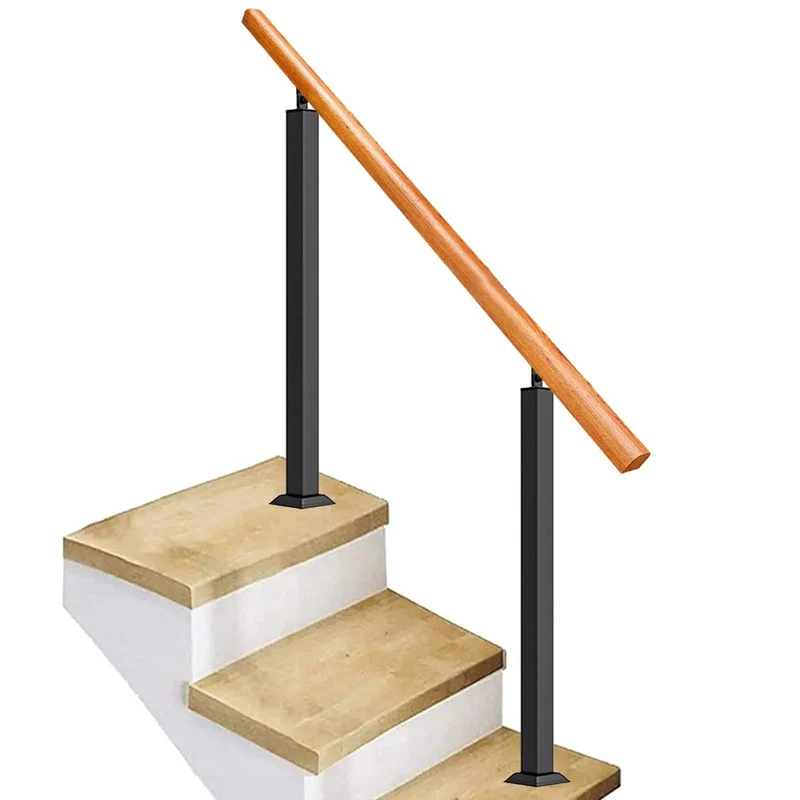 Rock Hard Workhorse Deck Railing Features Expandable Design From 60 To 140 Cm Cut From Dense Timber And Wrought Iron Stakes Super Load Tolerance Guard Post Deck Balcony Step Protection Anti Slide Texture Weather Beater Finish