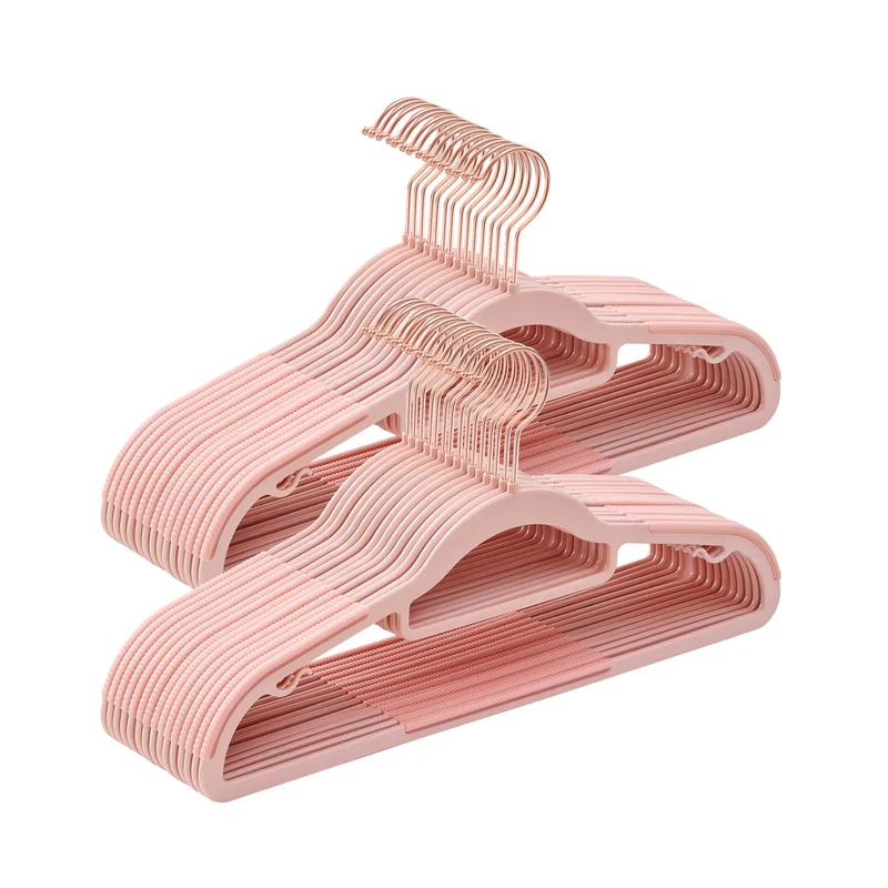 Juego de 30 Perchas Rosa Claro y Rosa